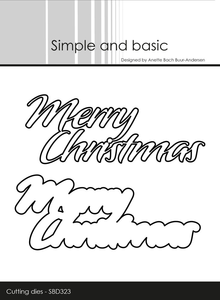 Simple and Basic Merry Christmas Cutting Dies (SBD323) (DISCONTINUED)