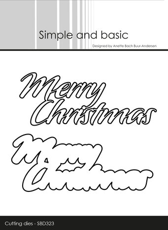 Simple and Basic Merry Christmas Cutting Dies (SBD323) (DISCONTINUED)