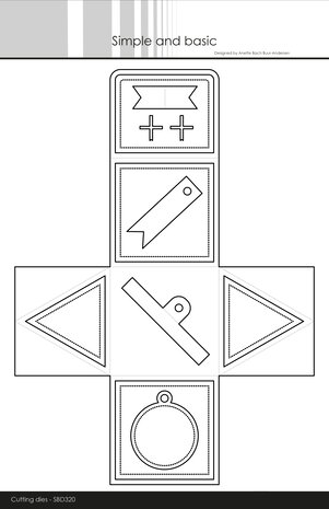 Simple and Basic Triangle Box w/ Add-Ons Cutting Dies (SBD320) (DISCONTINUED)