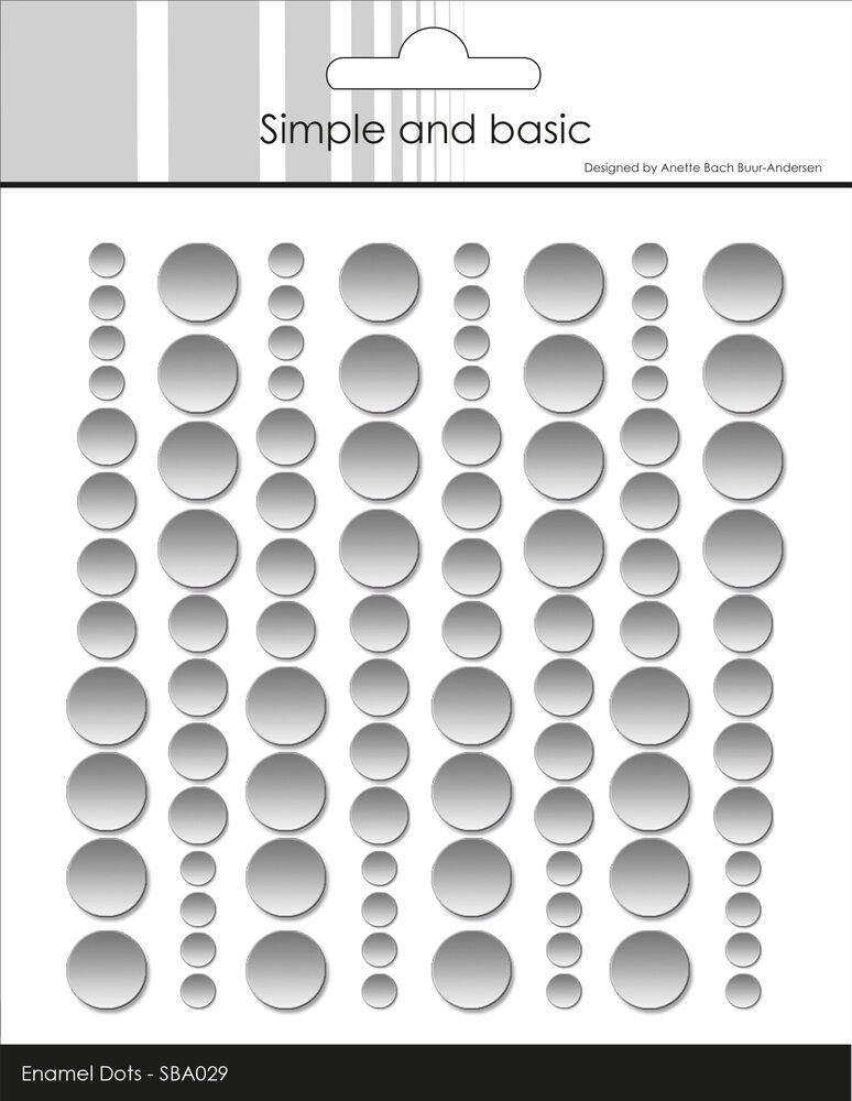 Simple and Basic Adhesive Enamel Dots Metallic Silver Matte (96pcs) (SBA029)