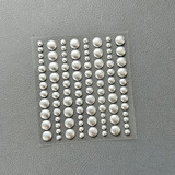 Simple and Basic Adhesive Enamel Dots Metallic Silver Matte (96pcs) (SBA029)