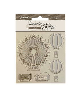 Stamperia Around the World Decorative Chips Balloons (SCB172) (DISCONTINUED) Stamperia Around the World Decorative Chips Balloons (SCB172) (DISCONTINUED)
