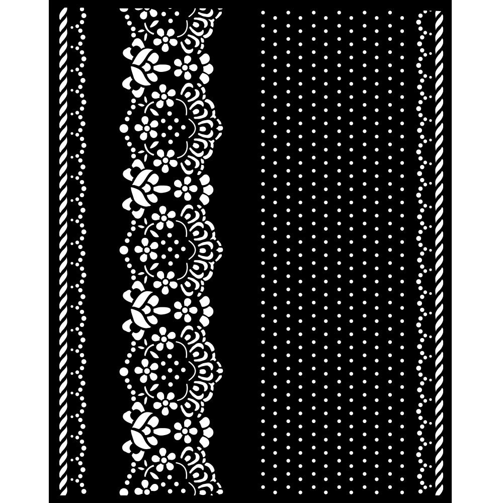 Stamperia Sunflower Art Thick Stencil 20x25cm Borders and Lace (KSTD137) (DISCONTINUED) Stamperia Sunflower Art Thick Stencil 20x25cm Borders and Lace (KSTD137) (DISCONTINUED)