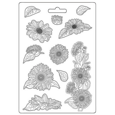 Stamperia Sunflower Art Soft Mould A4 Sunflower Art (K3PTA4562) (DISCONTINUED) Stamperia Sunflower Art Soft Mould A4 Sunflower Art (K3PTA4562) (DISCONTINUED)