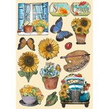 Stamperia Sunflower Art Colored Wooden Shape A5 (KLSP139) (DISCONTINUED)