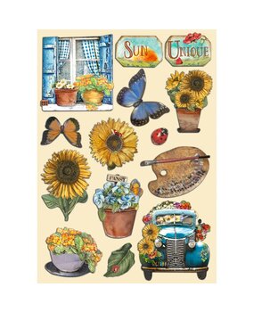 Stamperia Sunflower Art Colored Wooden Shape A5 (KLSP139) (DISCONTINUED)