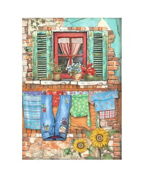Stamperia Sunflower Art A4 Rice Paper Window (6 pcs) (DFSA4768) (DISCONTINUED)