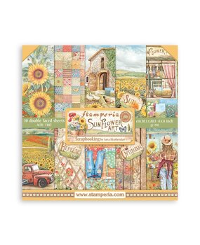 Stamperia Sunflower Art 8x8 Inch Paper Pack (SBBS83)