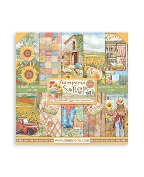 Stamperia Sunflower Art 12x12 Inch Paper Pack (SBBL135) (DISCONTINUED)
