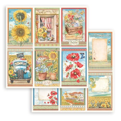 Stamperia Sunflower Art 12x12 Inch Paper Pack (SBBL135) (DISCONTINUED)