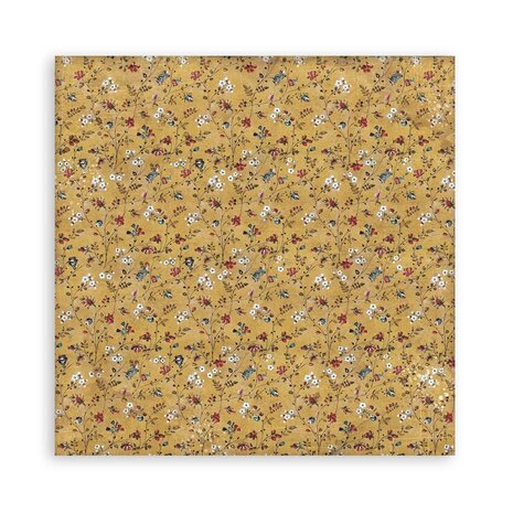 Stamperia Sunflower Art 12x12 Inch Fabric Sheets (4pcs) (SBPLT13) (DISCONTINUED)