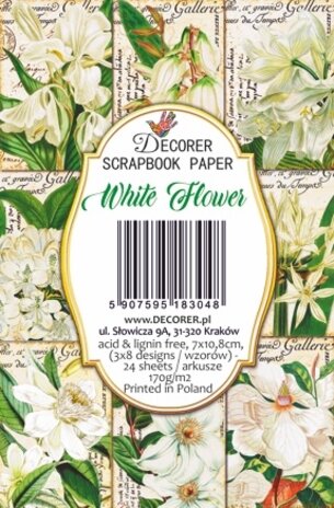 Decorer White Flower Mini Paper Pack (DECOR-M120) (OUTLET) Decorer White Flower Mini Paper Pack (DECOR-M120) (OUTLET)
