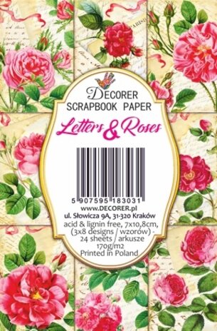 Decorer Letters & Roses Mini Paper Pack (DECOR-M119) (OUTLET) Decorer Letters & Roses Mini Paper Pack (DECOR-M119) (OUTLET)