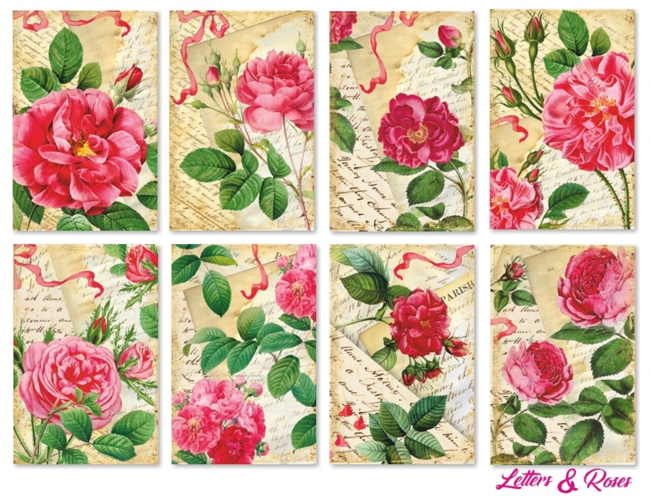 Decorer Letters & Roses Mini Paper Pack (DECOR-M119) (OUTLET) Decorer Letters & Roses Mini Paper Pack (DECOR-M119) (OUTLET)