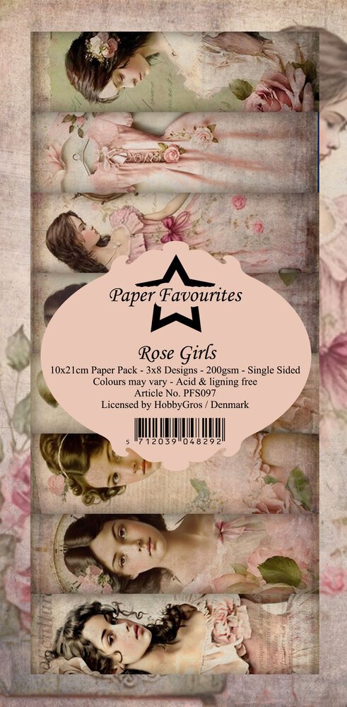 Paper Favourites Rose Girls Slim Paper Pack (PFS097) (DISCONTINUED)