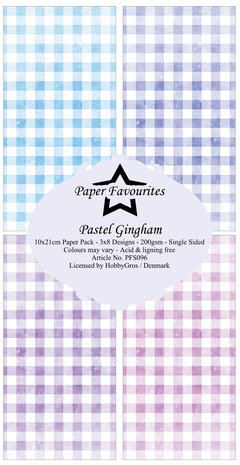 Paper Favourites Pastel Gingham Slim Paper Pack (PFS096) (DISCONTINUED) Paper Favourites Pastel Gingham Slim Paper Pack (PFS096) (DISCONTINUED)