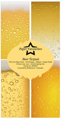 Paper Favourites Beer Texture Slim Paper Pack (PFS095) (DISCONTINUED)