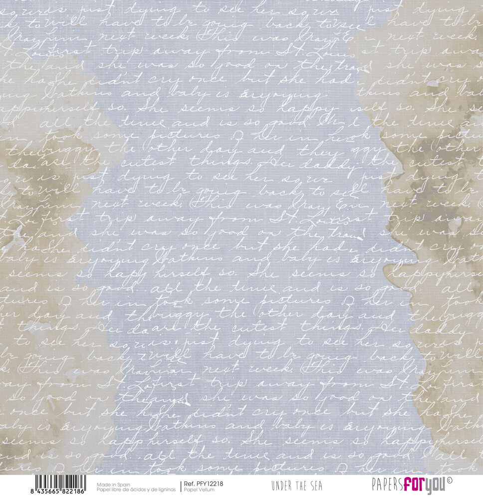 Papers For You Under The Sea Vellum Paper Pack (6pcs) (PFY-12212) (DISCONTINUED) Papers For You Under The Sea Vellum Paper Pack (6pcs) (PFY-12212) (DISCONTINUED)