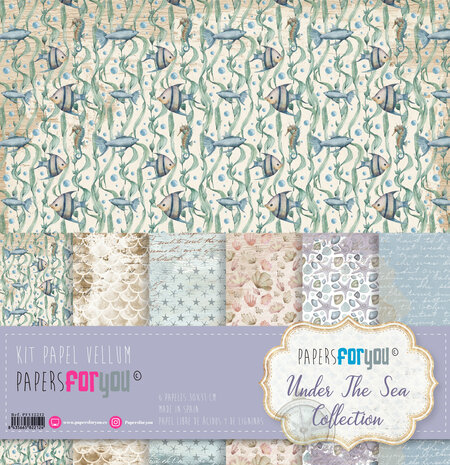 Papers For You Under The Sea Vellum Paper Pack (6pcs) (PFY-12212) (DISCONTINUED) Papers For You Under The Sea Vellum Paper Pack (6pcs) (PFY-12212) (DISCONTINUED)