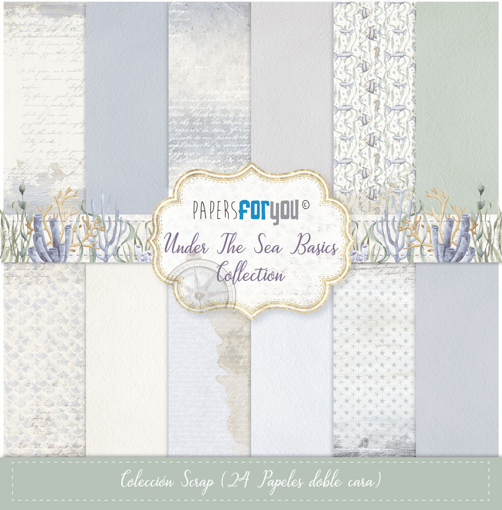 Papers For You Under The Sea Basics Midi Scrap Paper Pack (24pcs) (PFY-12229) (DISCONTINUED)
