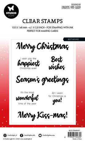Studio Light Best Wishes Clear Stamps EN (BL-ES-STAMP491) (OUTLET)