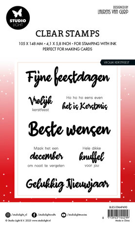 Studio Light Vrolijk Kerstfeest Clear Stamps NL (BL-ES-STAMP490) (OUTLET)