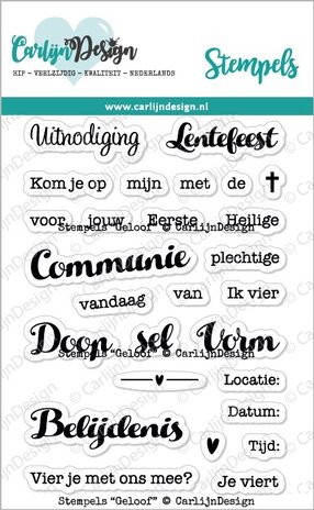CarlijnDesign Clear Stamps Geloof A7 (CDST-0104)