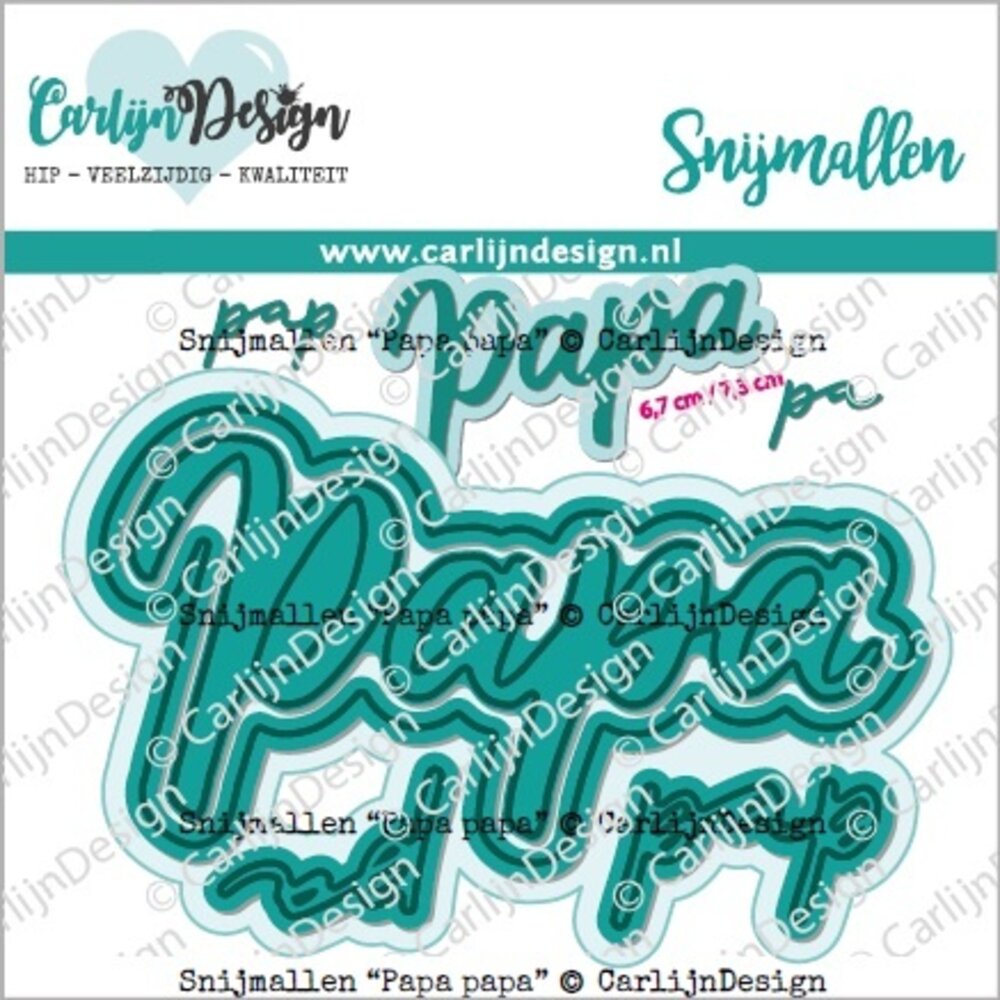 CarlijnDesign Snijmallen Papa papa (CDSN-0225) (OUTLET)