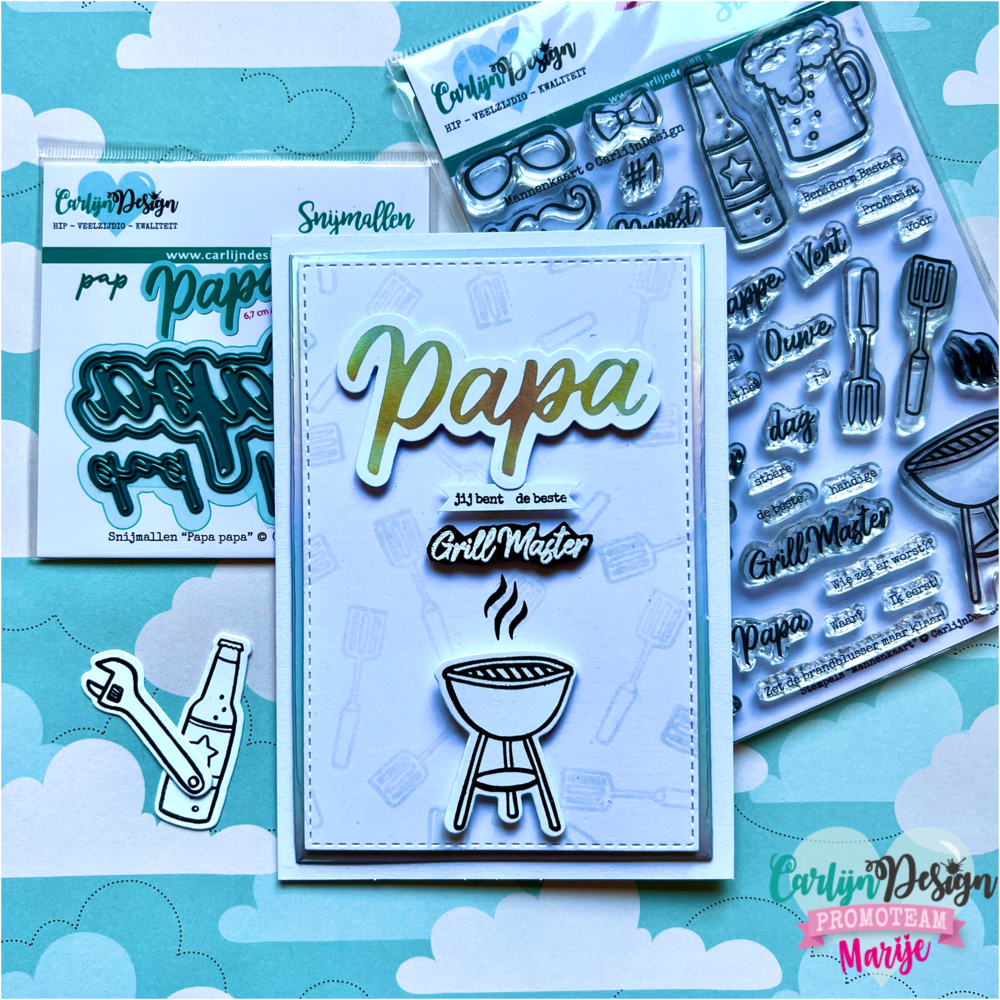 CarlijnDesign Hot Foil Papa papa (CDHF-0029) (OUTLET)