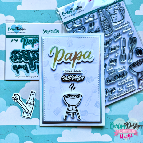 CarlijnDesign Hot Foil Papa papa (CDHF-0029) (OUTLET)