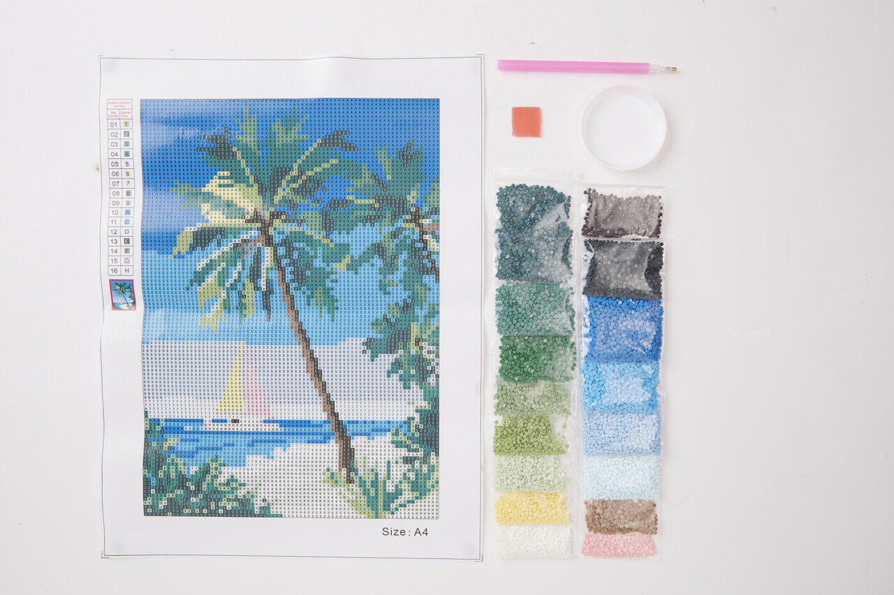 Simply Make Diamond Art Kit A4 Deserted Beach (DSM 105146) (OUTLET)