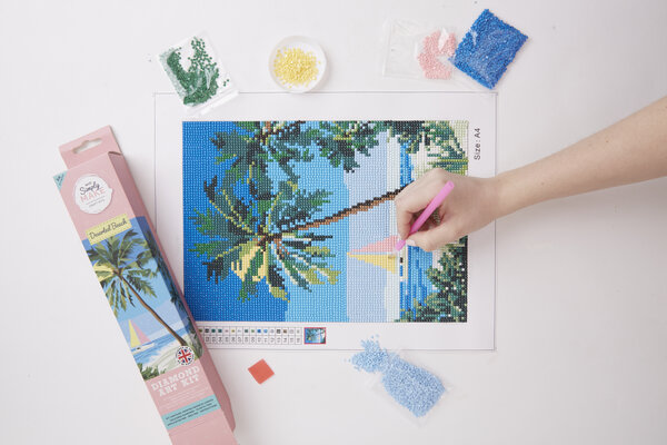 Simply Make Diamond Art Kit A4 Deserted Beach (DSM 105146) (OUTLET)