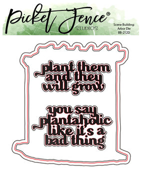 Picket Fence Studios Scene Building: Arbor 4x4 Inch Metal Dies (BB-212D) (OUTLET)