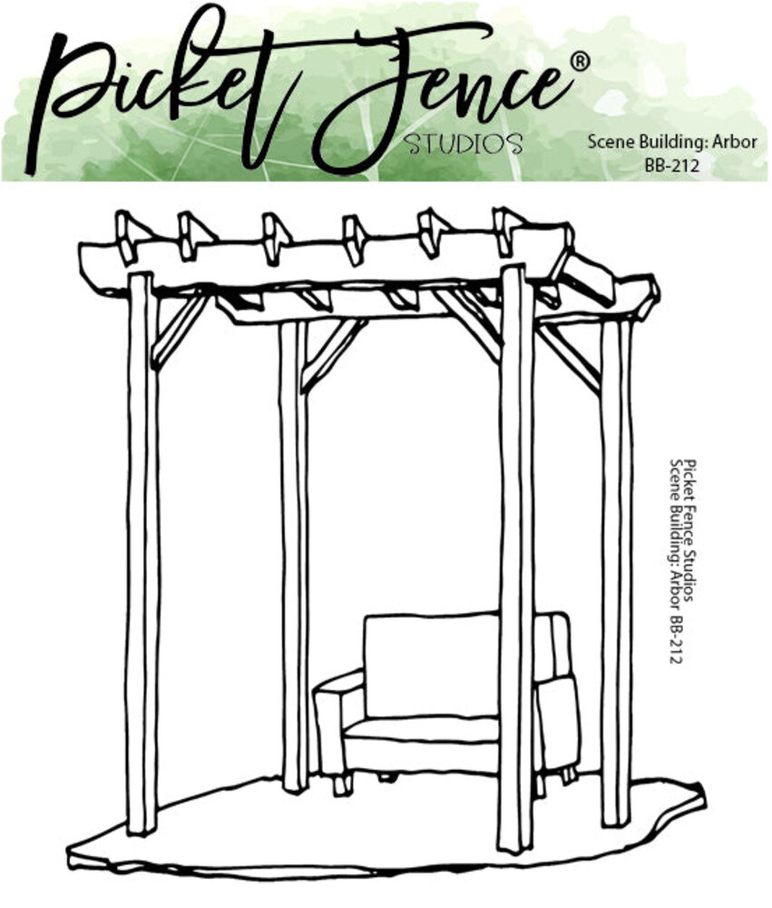 Picket Fence Studios Scene Building: Arbor 4x4 Inch Metal Dies (BB-212D) (OUTLET)