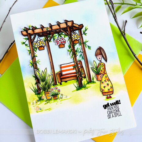 Picket Fence Studios Scene Building: Arbor 4x4 Inch Clear Stamps (BB-212) (OUTLET) Picket Fence Studios Scene Building: Arbor 4x4 Inch Clear Stamps (BB-212) (OUTLET)