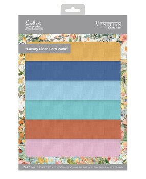 Crafter's Companion Venetian Grace A4 Luxury Linen Card Pack (VEG-LINEN-A4) (OUTLET)