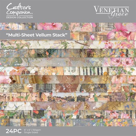 Crafter's Companion Venetian Grace 6x6 Inch Vellum Pad (VEG-VEL6) (OUTLET) Crafter's Companion Venetian Grace 6x6 Inch Vellum Pad (VEG-VEL6) (OUTLET)