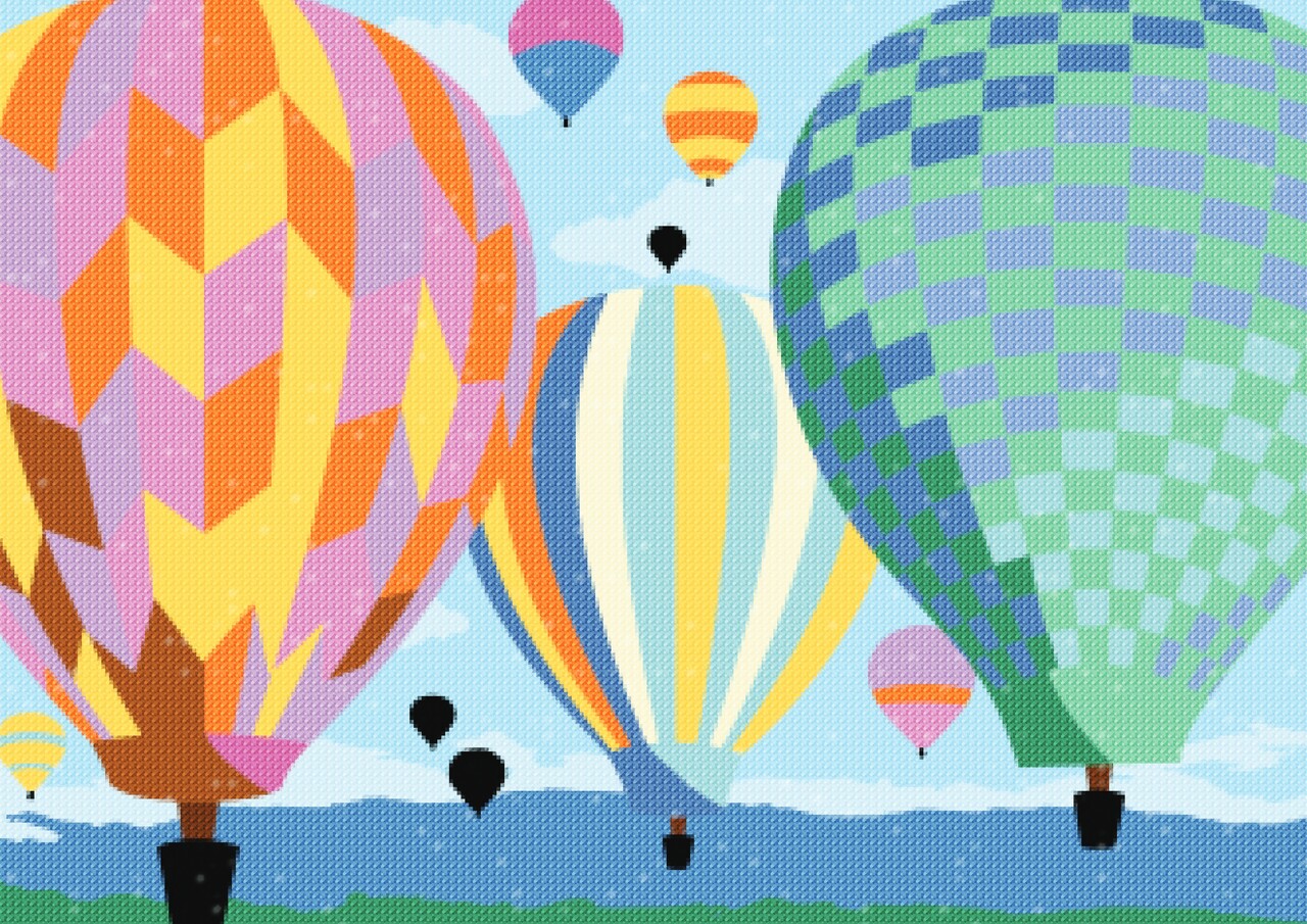 Simply Make Diamond Art Kit Hot Air Balloons (DSM 105136) (OUTLET) Simply Make Diamond Art Kit Hot Air Balloons (DSM 105136) (OUTLET)