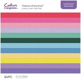 Crafter's Companion Colours of Summer 12x12 Inch Luxury Linen Card Pad (CC-LINEN12-COSU) (OUTLET)