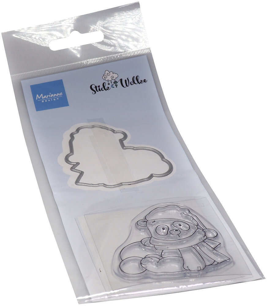 Marianne Design Stamp & Die Stick & Wolke - Snow Panda (CS1140) (DISCONTINUED) Marianne Design Stamp & Die Stick & Wolke - Snow Panda (CS1140) (DISCONTINUED)