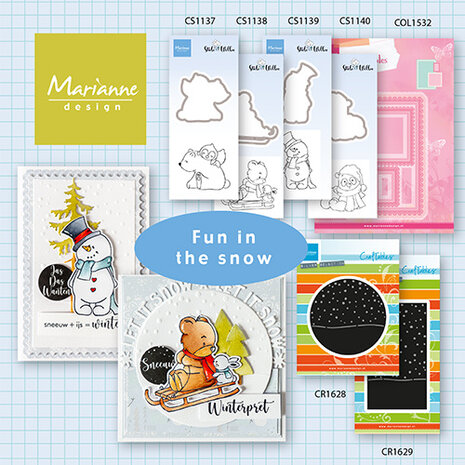Marianne Design Stamp & Die Stick & Wolke - Snow Panda (CS1140) (DISCONTINUED) Marianne Design Stamp & Die Stick & Wolke - Snow Panda (CS1140) (DISCONTINUED)