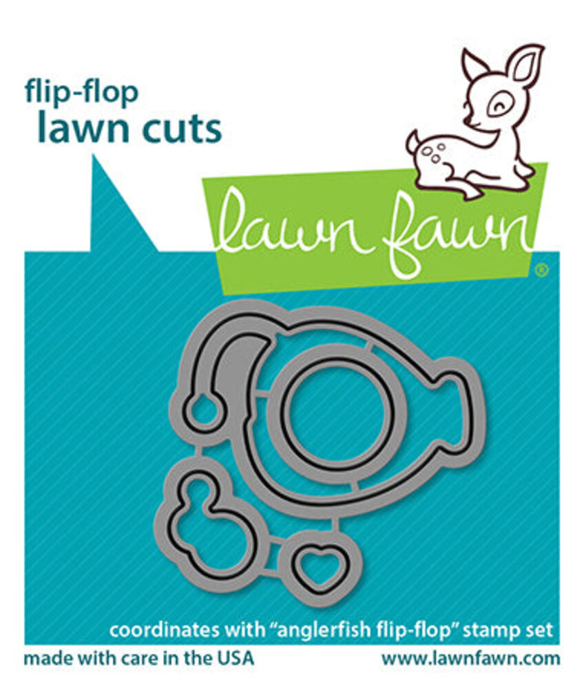 Lawn Fawn Anglerfish Flip-Flop Lawn Cuts Dies (LF2011) (DISCONTINUED)