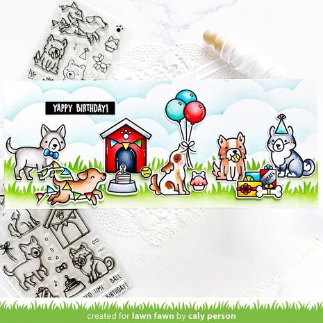 Lawn Fawn Yappy Birthday Clear Stamps (LF3158) (DISCONTINUED) Lawn Fawn Yappy Birthday Clear Stamps (LF3158) (DISCONTINUED)