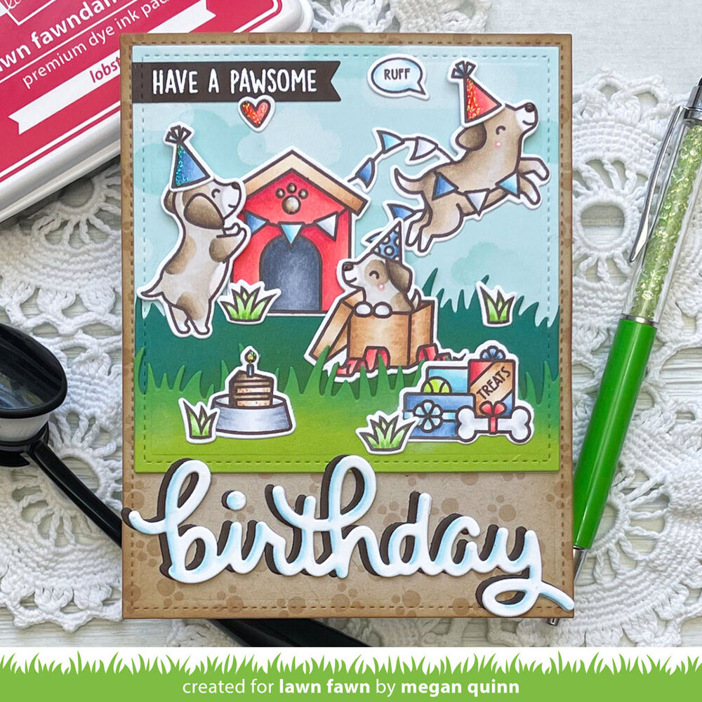 Lawn Fawn Yappy Birthday Clear Stamps (LF3158) (DISCONTINUED) Lawn Fawn Yappy Birthday Clear Stamps (LF3158) (DISCONTINUED)