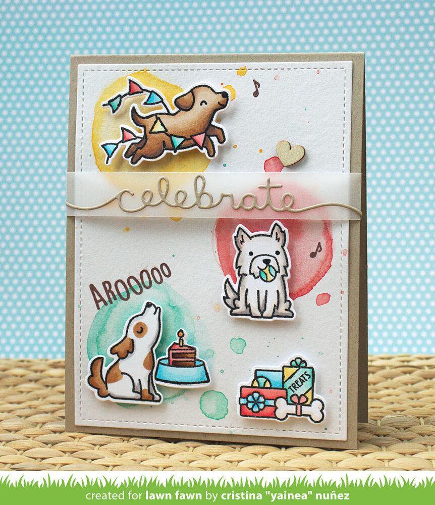 Lawn Fawn Yappy Birthday Clear Stamps (LF3158) (DISCONTINUED) Lawn Fawn Yappy Birthday Clear Stamps (LF3158) (DISCONTINUED)