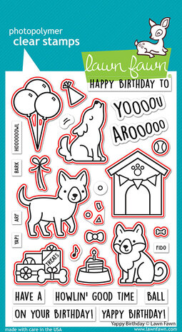 Lawn Fawn Yappy Birthday Lawn Cuts Dies (LF3159) (DISCONTINUED)