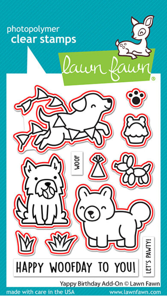 Lawn Fawn Yappy Birthday Add-On Lawn Cuts Dies (LF3161) (DISCONTINUED)