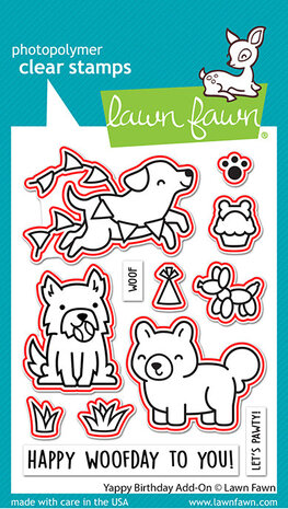 Lawn Fawn Yappy Birthday Add-On Lawn Cuts Dies (LF3161) (DISCONTINUED)