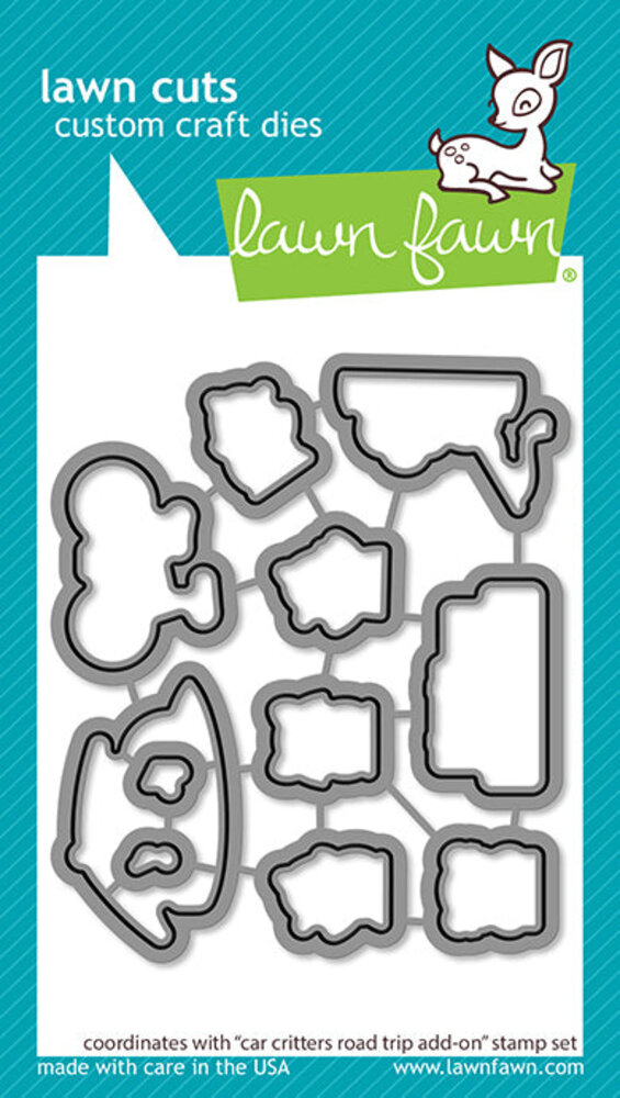 Lawn Fawn Car Critters Road Trip Add-On Lawn Cuts Dies (LF3168) (DISCONTINUED)
