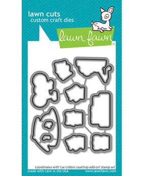 Lawn Fawn Car Critters Road Trip Add-On Lawn Cuts Dies (LF3168) (OUTLET)
